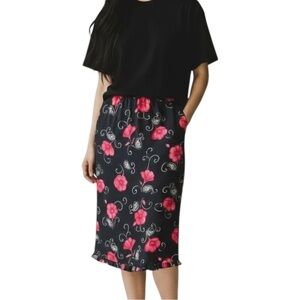 4/$20 Kathy Ireland Ruffle Trim Floral Skirt